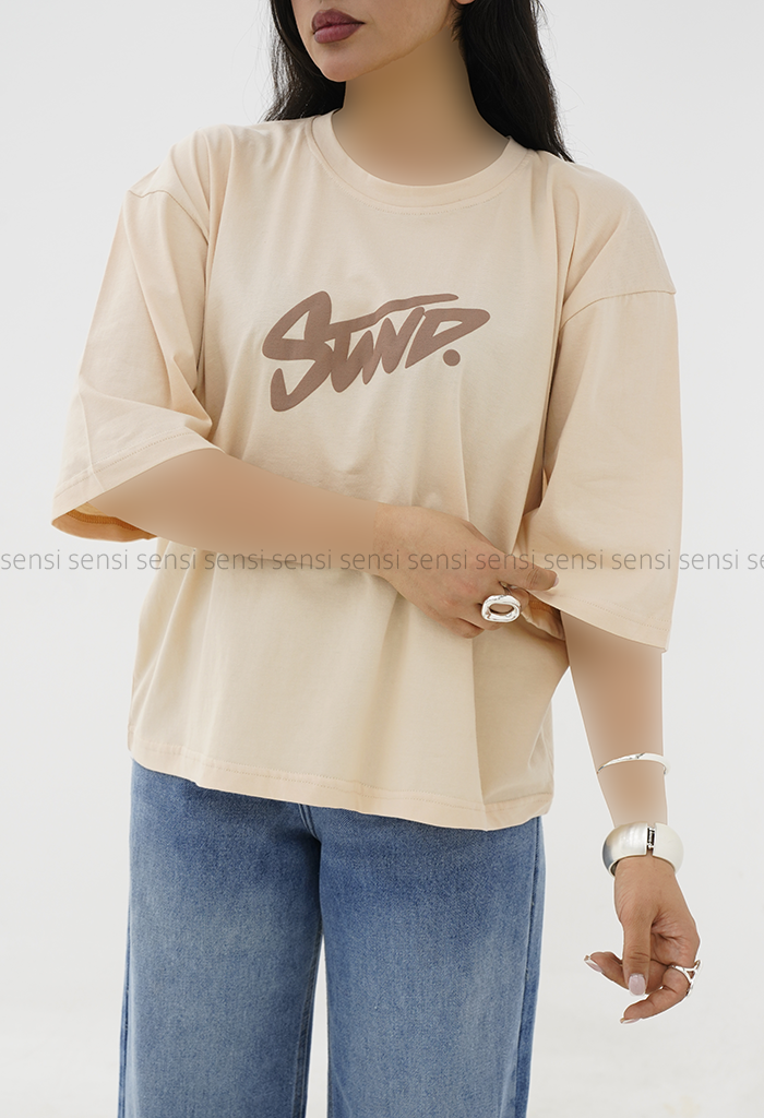 تیشرت زنانه باکسی swep کد1006032